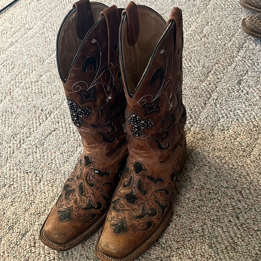 Corral square toe cowgirl boots